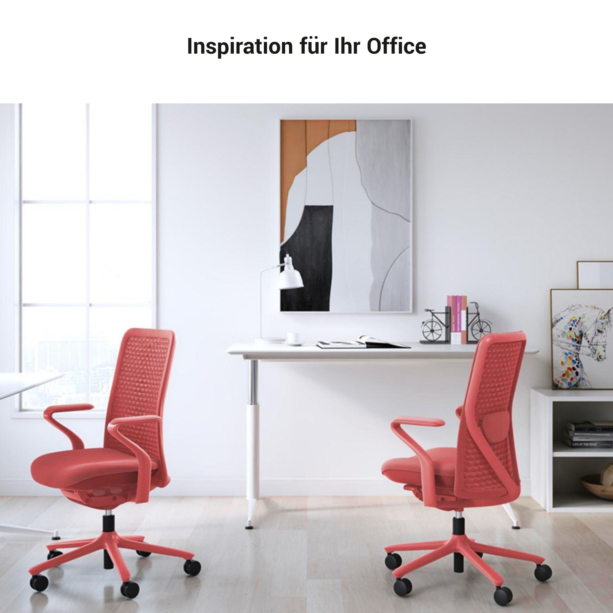 POLY Sedia oscillante per ufficio | Sedia girevole premium, copertura traspirante 3D, supporto lordosi, nero - 15 Main Image