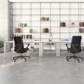POLY Bürodrehstuhl | Premium-Drehstuhl, atmungsaktiver 3D-Knit-Bezug, Lordosenstütze, Schwarz