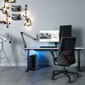 POLY Bürodrehstuhl | Premium-Drehstuhl, atmungsaktiver 3D-Knit-Bezug, Lordosenstütze, Schwarz