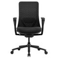 POLY Sedia oscillante per ufficio | Sedia girevole premium, copertura traspirante 3D, supporto lordosi, nero - 9 Thumbnail Image
