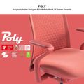 POLY Sedia oscillante per ufficio | Sedia girevole premium, copertura traspirante 3D, supporto lordosi, nero - 10 Thumbnail Image