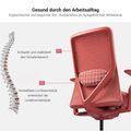POLY Sedia oscillante per ufficio | Sedia girevole premium, copertura traspirante 3D, supporto lordosi, nero - 14 Thumbnail Image
