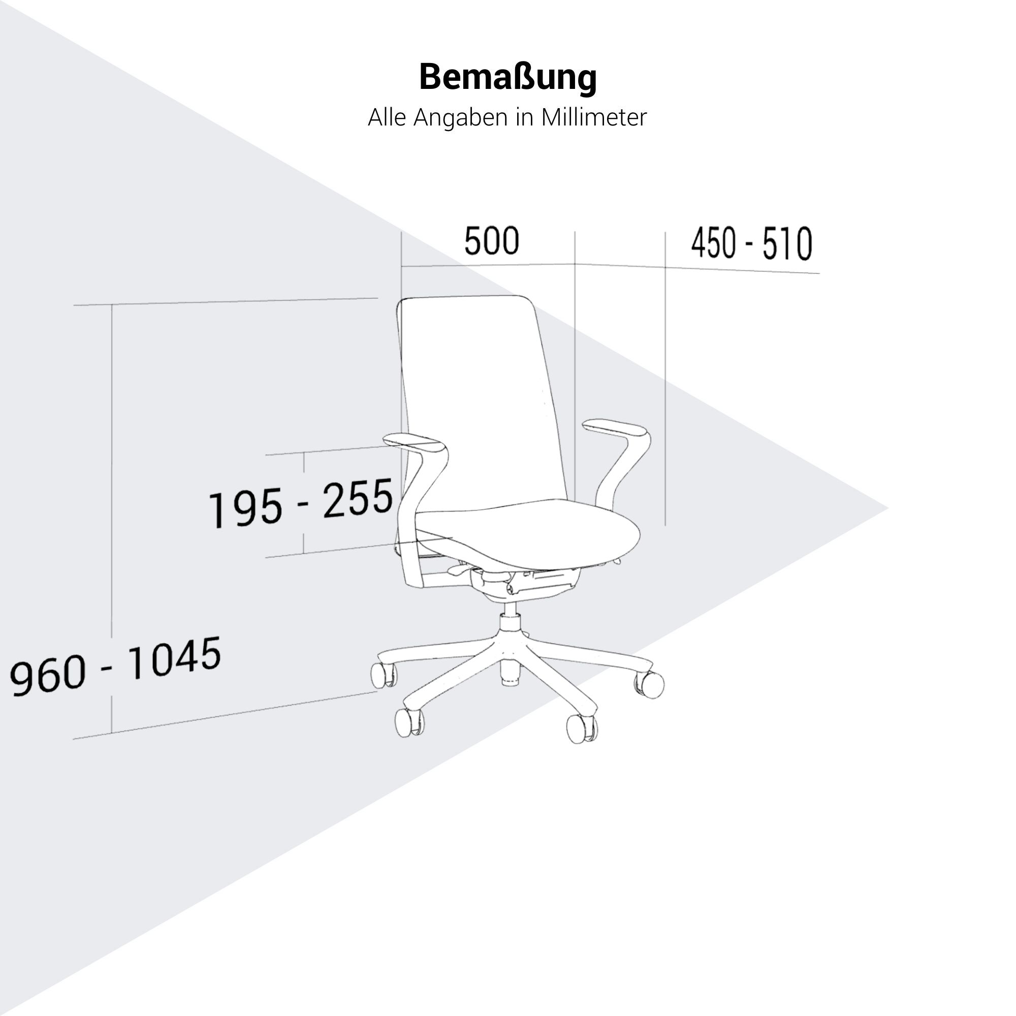 POLY Office swinging chair | Premium swinging chair lordosis support, breathable 3D-KNIT cover, light gray - 15 Main Image