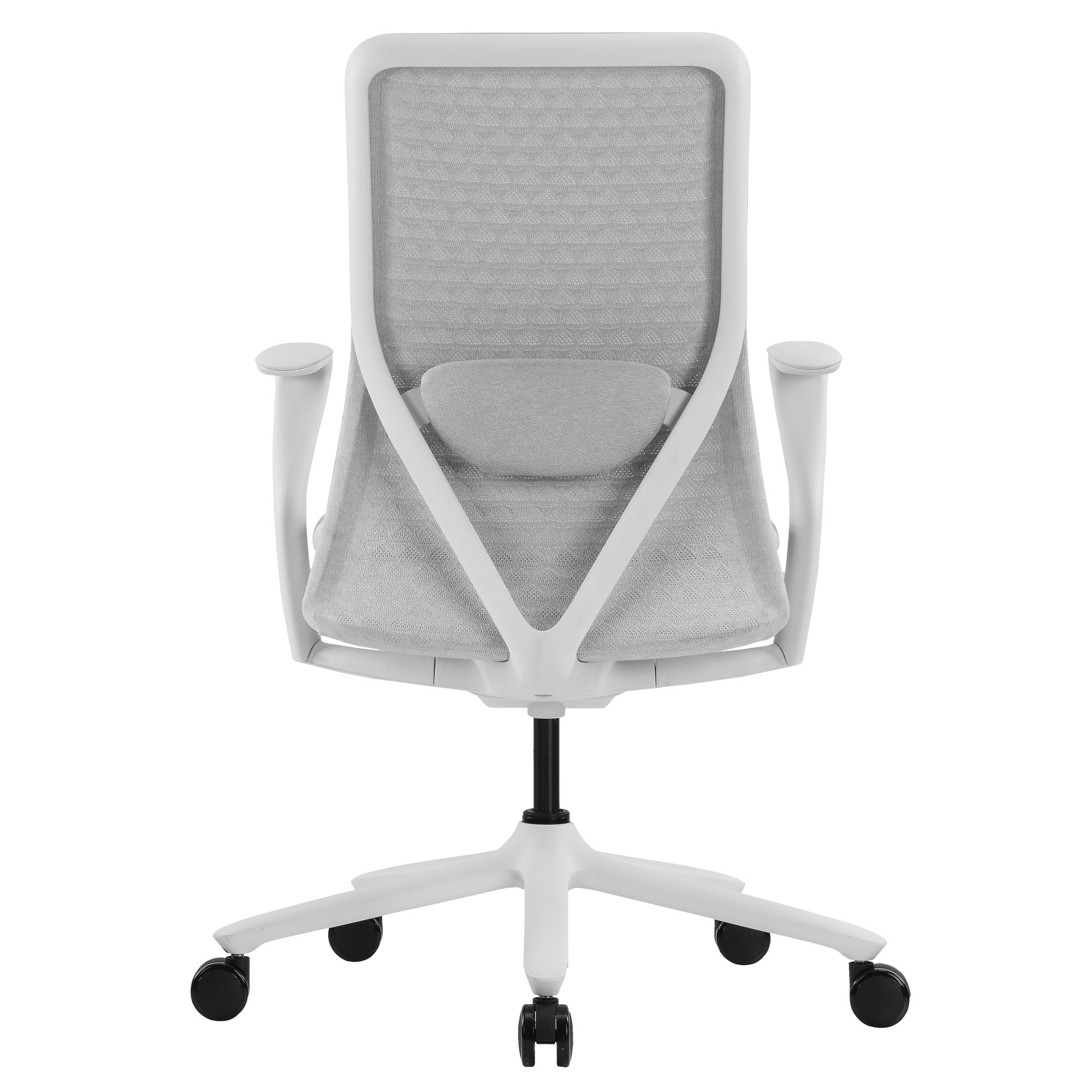 POLY Office swinging chair | Premium swinging chair lordosis support, breathable 3D-KNIT cover, light gray - 7 Main Image
