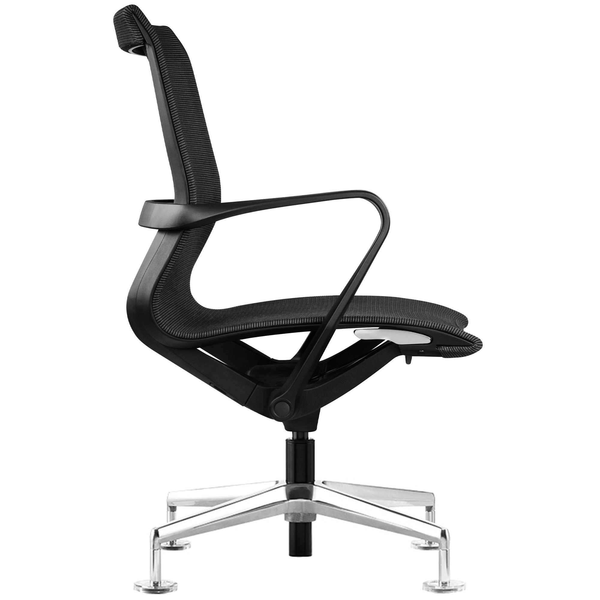 PROV-1 conference chair | Breathable mesh back, height adjustable, black - 2 Main Image