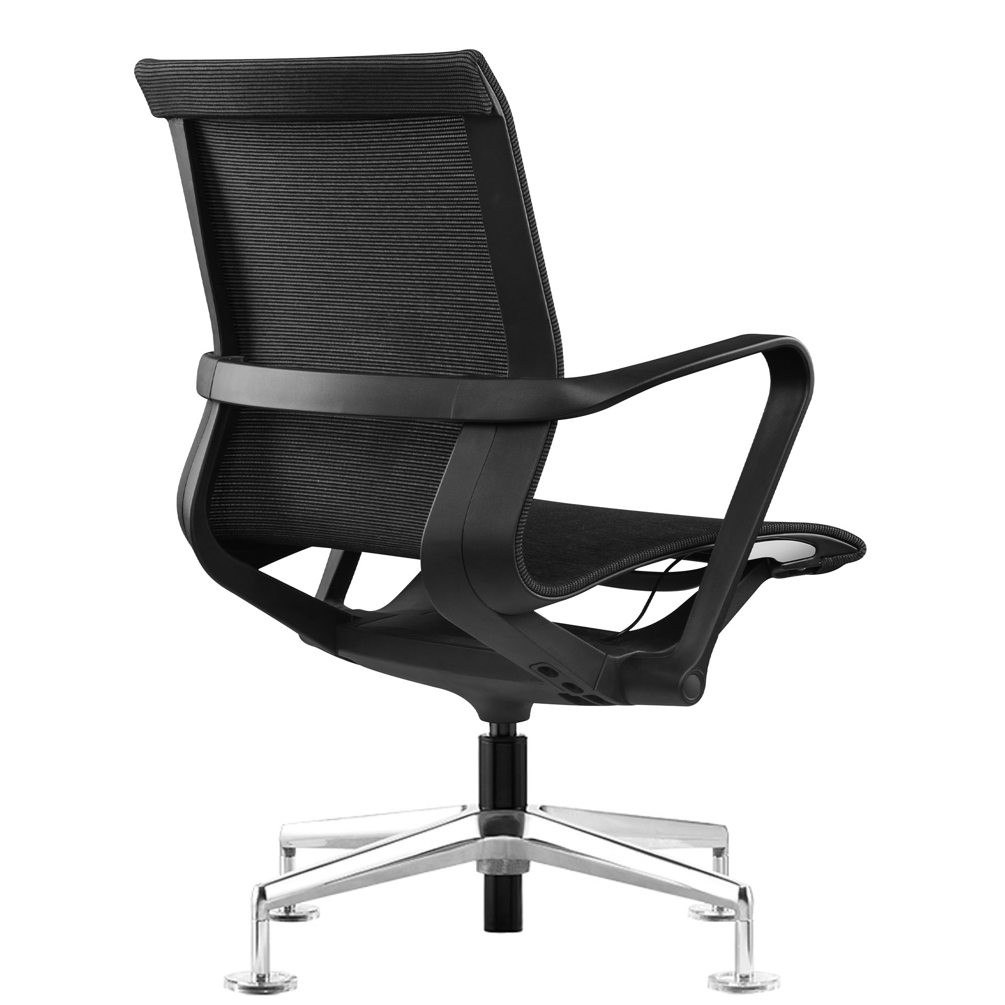 PROV-1 conference chair | Breathable mesh back, height adjustable, black - 3 Main Image