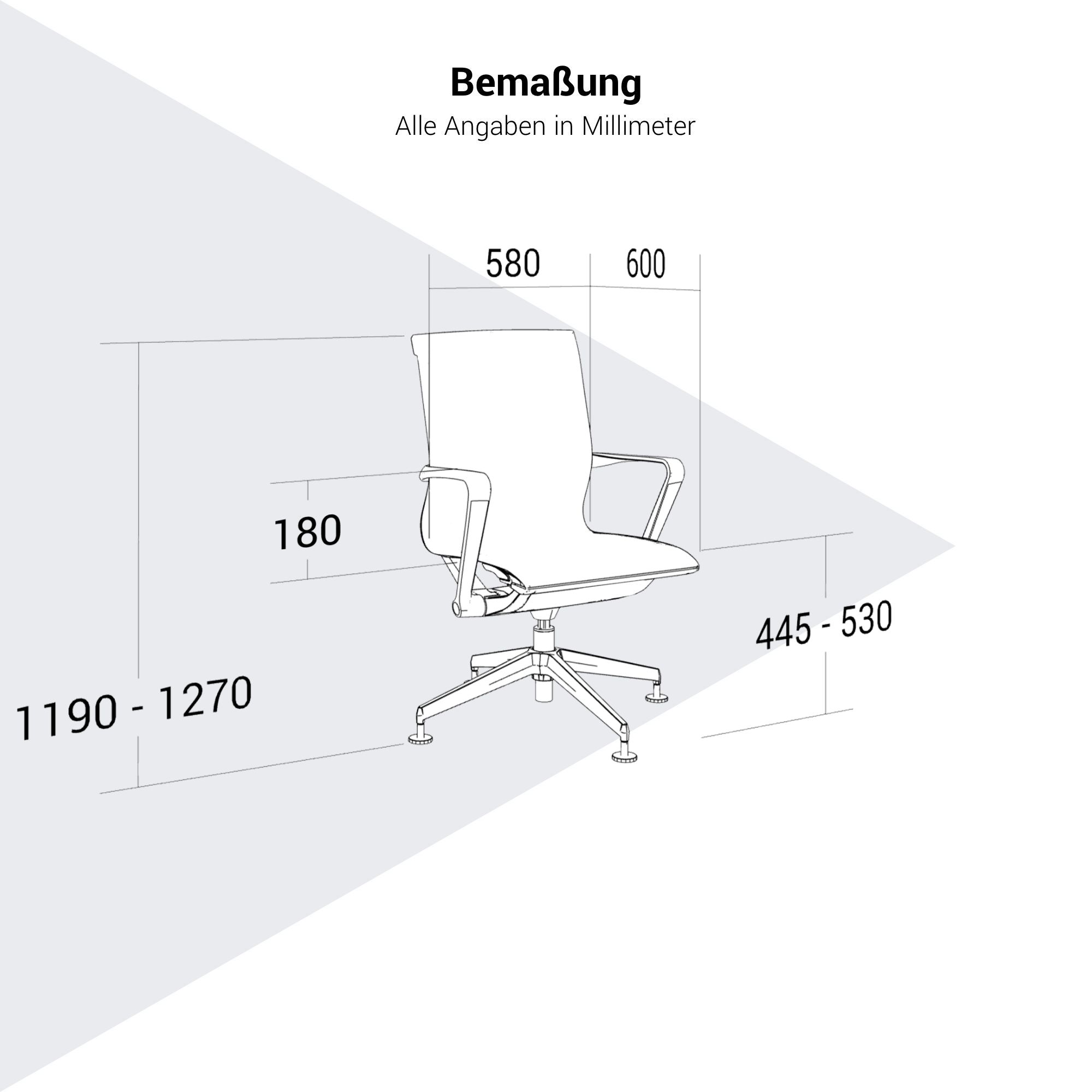PROV-1 conference chair | Breathable mesh back, height adjustable, black - 11 Main Image
