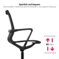 PROV-1 conference chair | Breathable mesh back, height adjustable, black - 7 Thumbnail Image