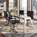 PROV-1 conference chair | Breathable mesh back, height adjustable, black - 8 Thumbnail Image