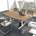 T-EASY Konferenztisch | Bootsform, 1800 - 2400 mm (6 - 10 Personen), Kabelklappe optional, Bernsteineiche - 11 Thumbnail Image