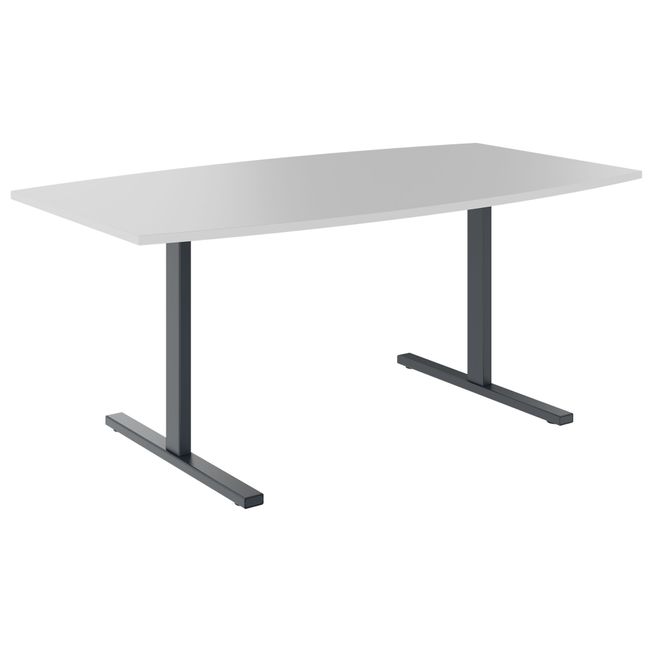 T-EASY Konferenztisch | Bootsform, 1800 - 2400 mm (6 - 10 Personen), Perlgrau T-EASY Konferenztisch | Bootsform, 1800 - 2400 mm (6 - 10 Personen), Perlgrau
