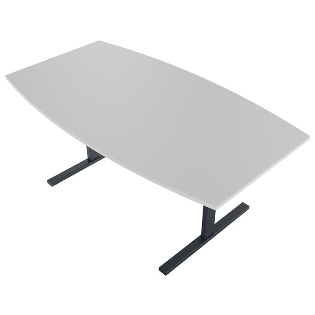 T-EASY Konferenztisch | Bootsform, 1800 - 2400 mm (6 - 10 Personen), Perlgrau T-EASY Konferenztisch | Bootsform, 1800 - 2400 mm (6 - 10 Personen), Perlgrau