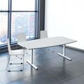 T-EASY Konferenztisch | Bootsform, 1800 - 2400 mm (6 - 10 Personen), Perlgrau - 9 Thumbnail Image