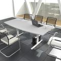 T-EASY Konferenztisch | Bootsform, 1800 - 2400 mm (6 - 10 Personen), Perlgrau - 8 Thumbnail Image