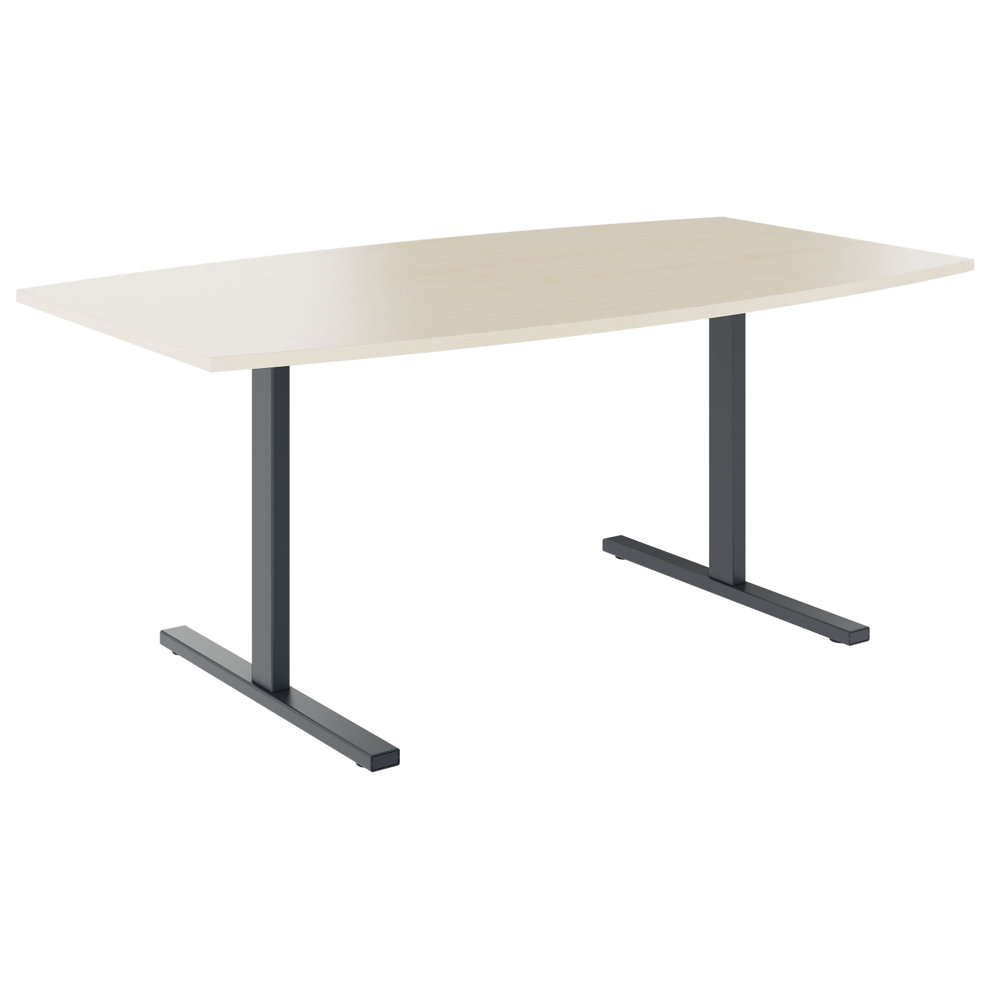 T-EASY Konferenztisch | Bootsform, 1800 - 2000 mm (6 - 10 Personen), Ahorn - 1 Main Image