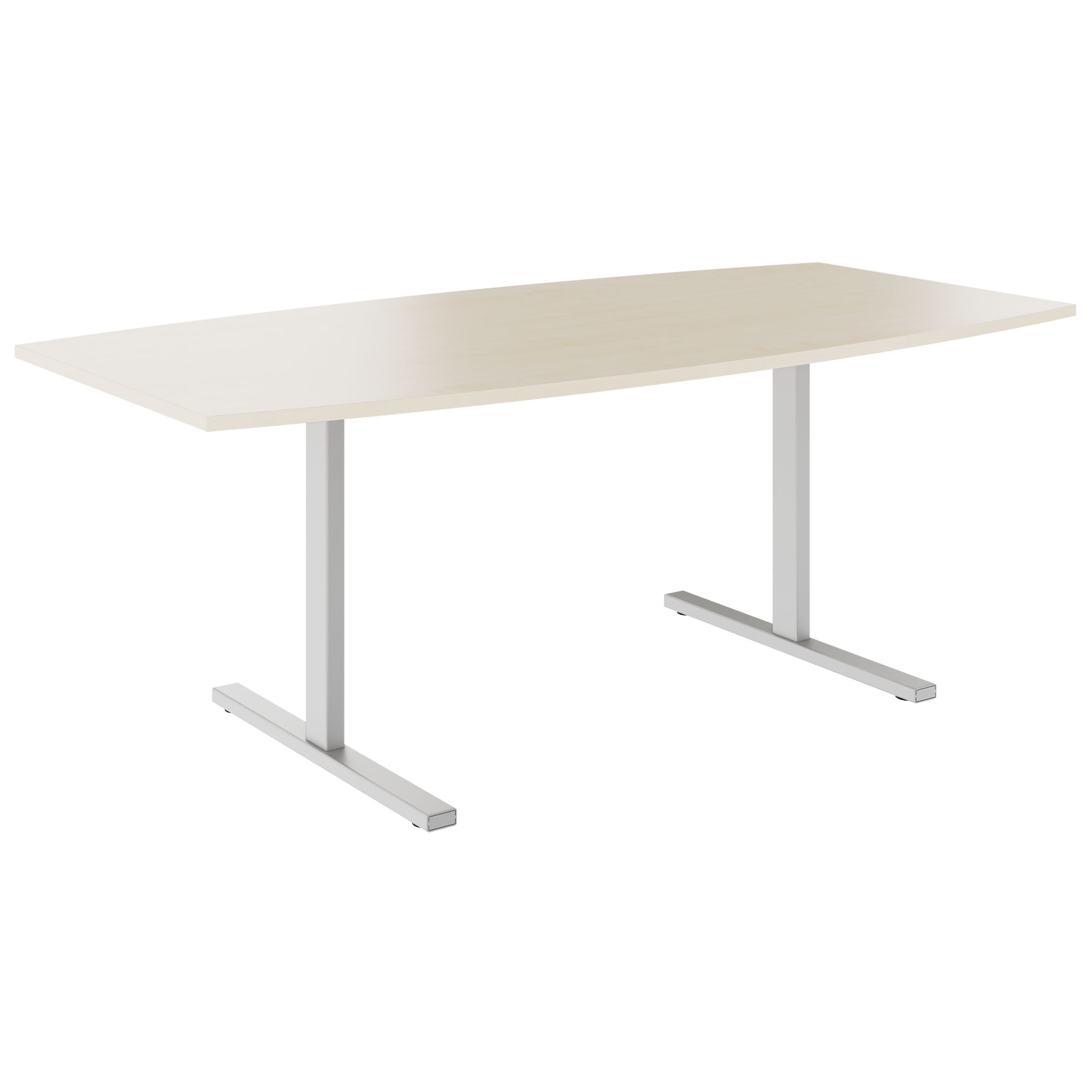T-EASY Konferenztisch | Bootsform, 1800 - 2000 mm (6 - 10 Personen), Ahorn - 1 Main Image