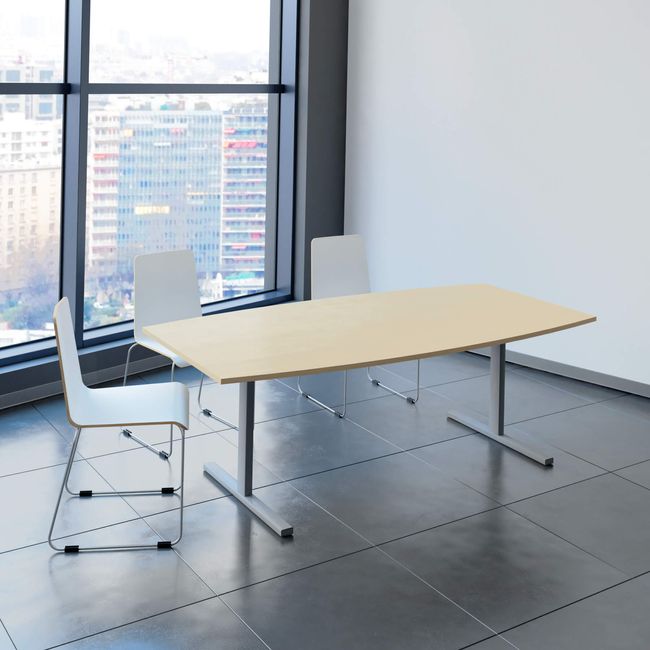 T-EASY Konferenztisch | Bootsform, 1800 - 2000 mm (6 - 10 Personen), Ahorn T-EASY Konferenztisch | Bootsform, 1800 - 2000 mm (6 - 10 Personen), Ahorn