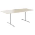 T-EASY Konferenztisch | Bootsform, 1800 - 2000 mm (6 - 10 Personen), Ahorn