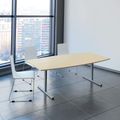 T-EASY Konferenztisch | Bootsform, 1800 - 2000 mm (6 - 10 Personen), Ahorn