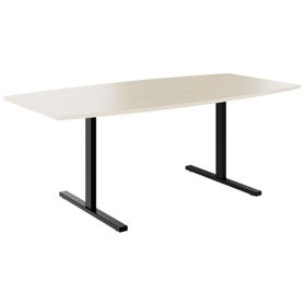 T-EASY Konferenztisch | Bootsform, 1800 - 2000 mm (6 - 10 Personen), Ahorn