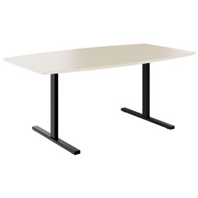 T-EASY Konferenztisch | Bootsform, 1800 - 2000 mm (6 - 10 Personen), Ahorn
