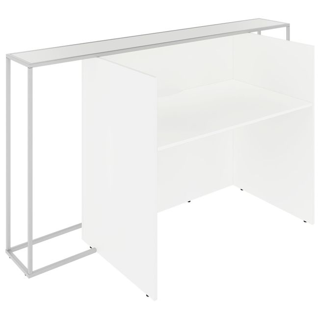 CANTO Empfangstheke | 2000 - 2400 mm, LED Beleuchtung wählbar, Weiß CANTO Empfangstheke | 2000 - 2400 mm, LED Beleuchtung wählbar, Weiß