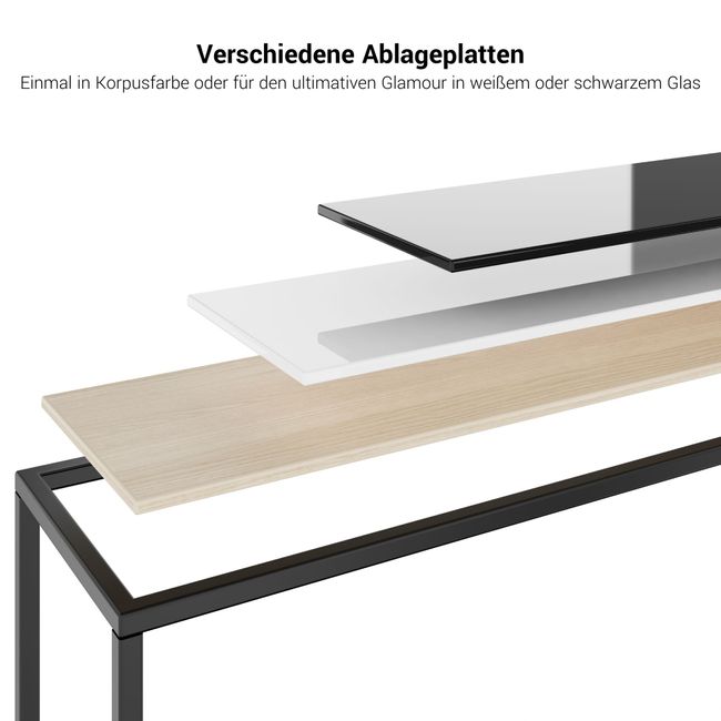 CANTO Empfangstheke | 2000 - 2400 mm, LED Beleuchtung wählbar, Schwarz