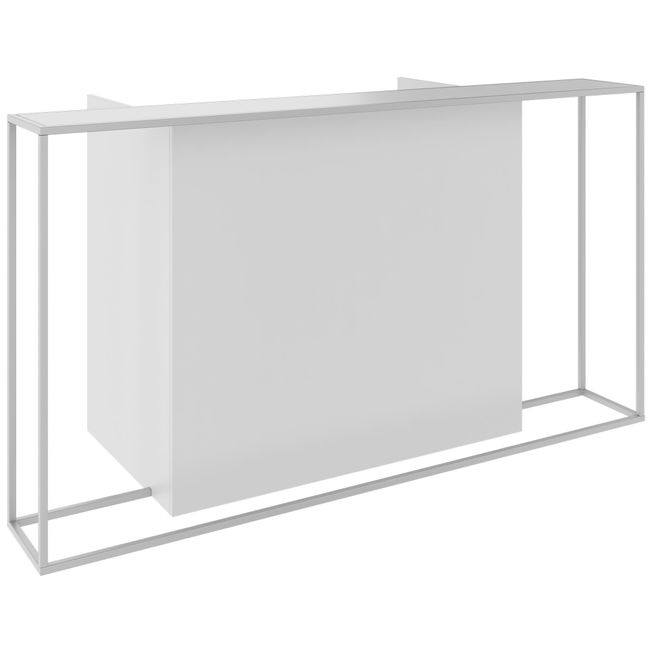 CANTO Empfangstheke | 2000 - 2400 mm, LED Beleuchtung wählbar, Grau CANTO Empfangstheke | 2000 - 2400 mm, LED Beleuchtung wählbar, Grau