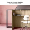 CANTO Empfangstheke | 2000 - 2400 mm, LED Beleuchtung wählbar, Beige