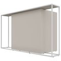 CANTO Empfangstheke | 2000 - 2400 mm, LED Beleuchtung wählbar, Beige