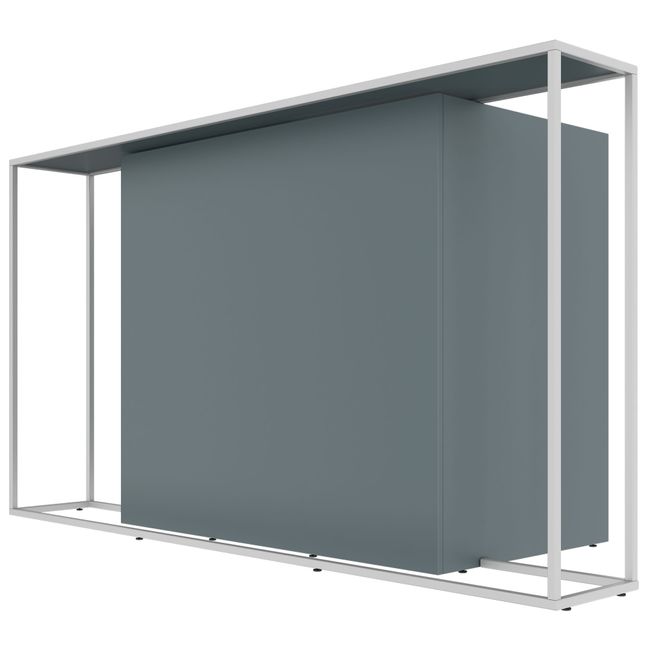 CANTO Empfangstheke | 2000 - 2400 mm, LED Beleuchtung wählbar, Norwegisches Grün