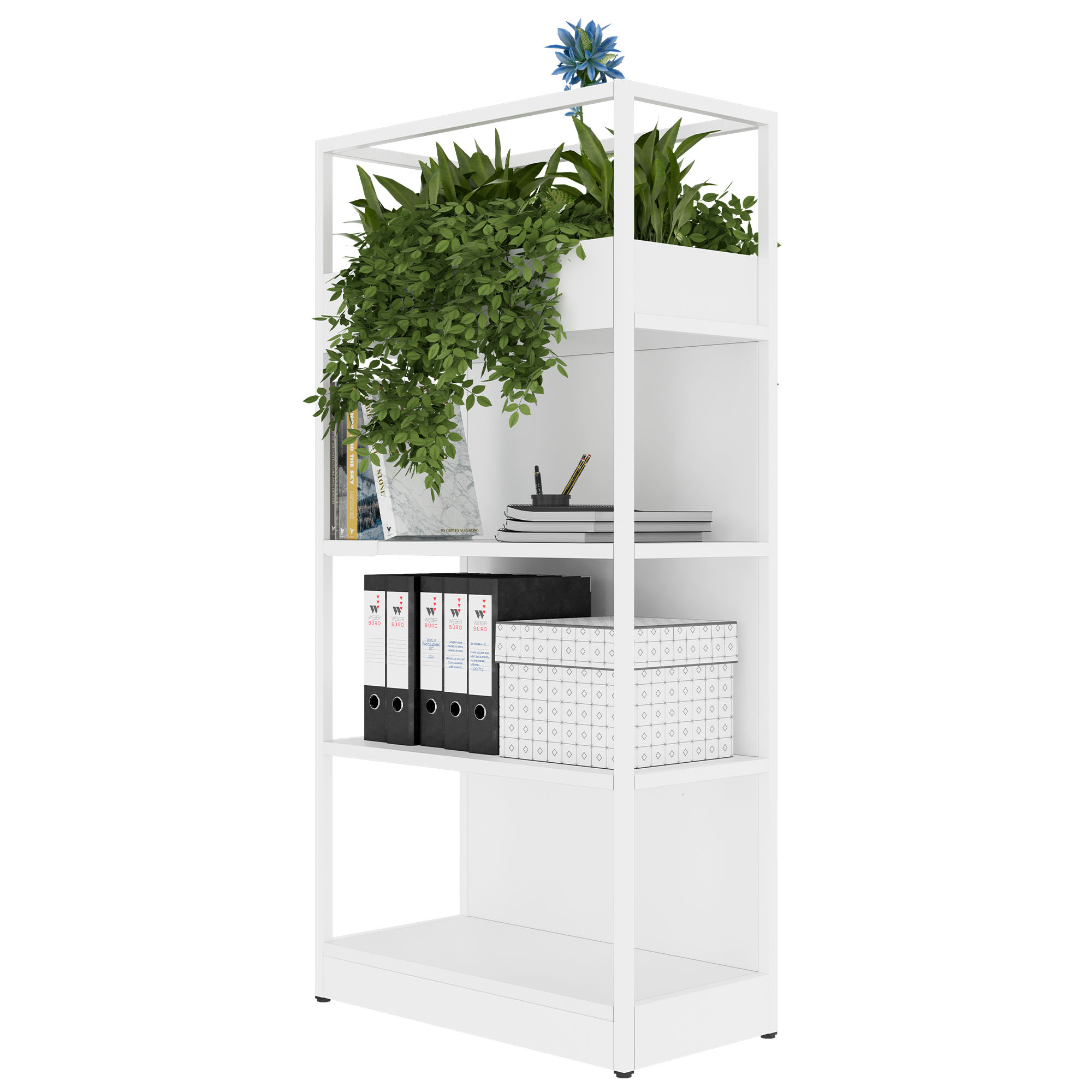 ATELLA Armoire d'étagère | 4 oh, 800 x 1610 mm, blanc - 3 Main Image