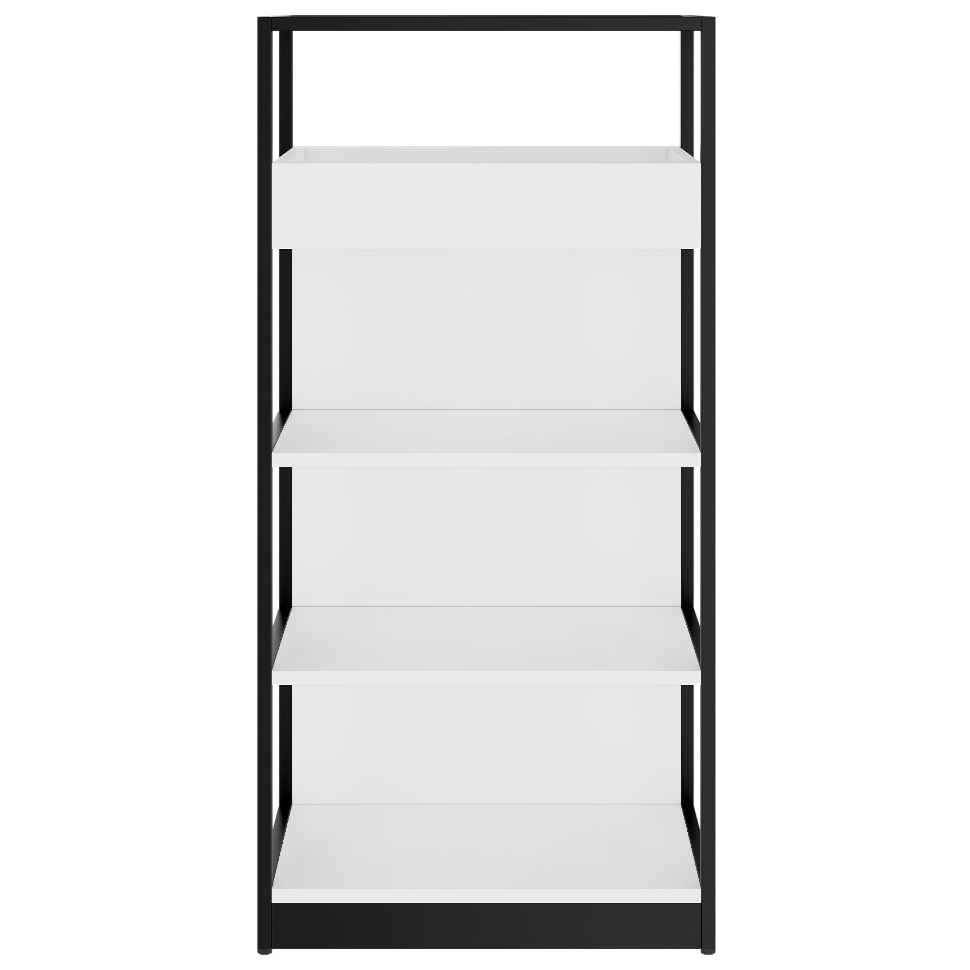 ATELLA Shelving unit | 4 OH, 800 x 1610 mm, white - 2 Main Image