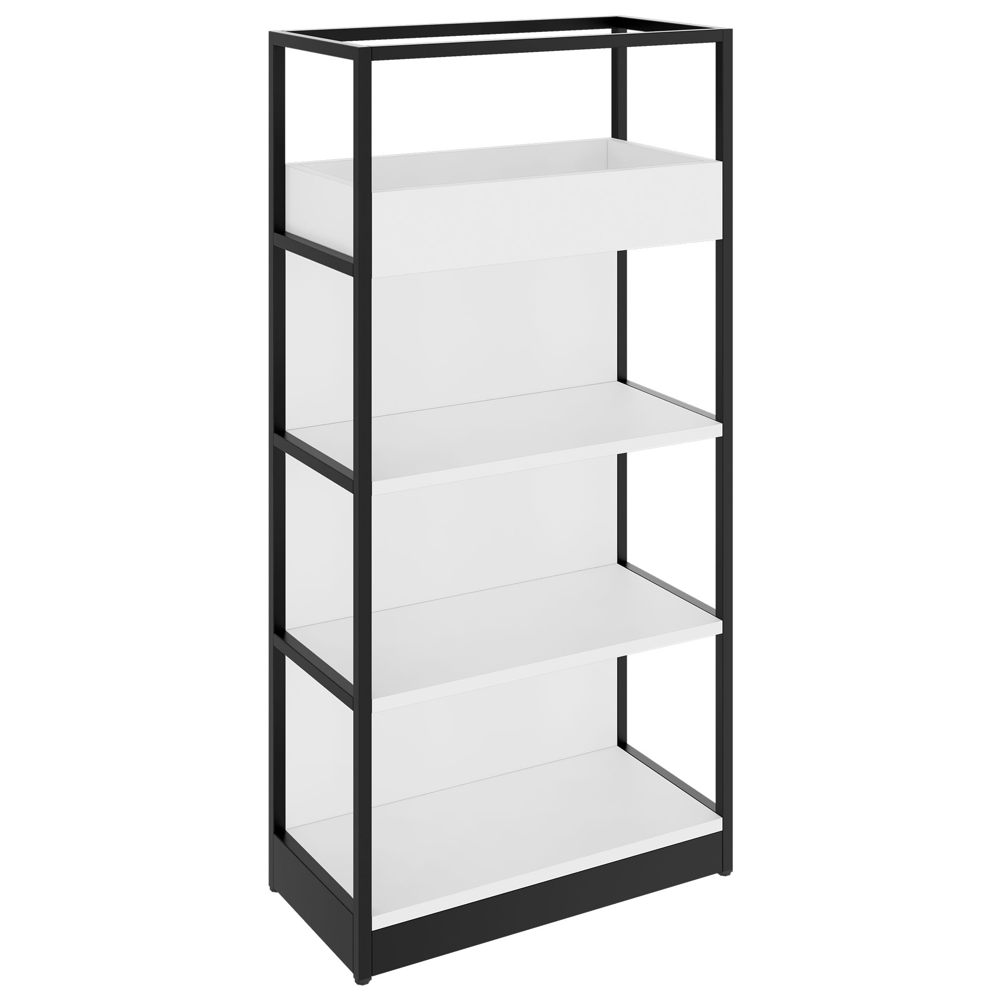 ATELLA Shelving unit | 4 OH, 800 x 1610 mm, white - 1 Main Image