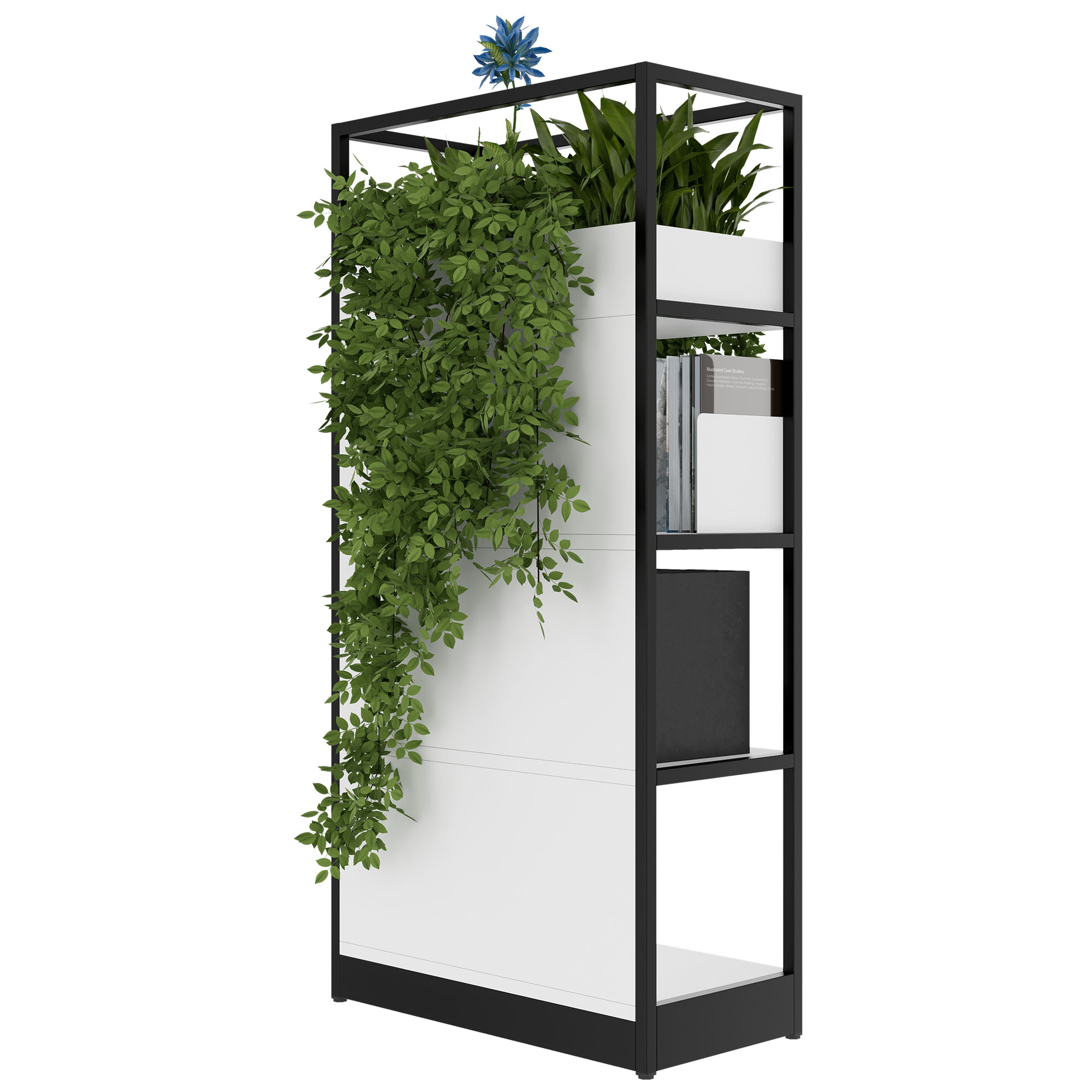 ATELLA Shelving unit | 4 OH, 800 x 1610 mm, white - 4 Main Image