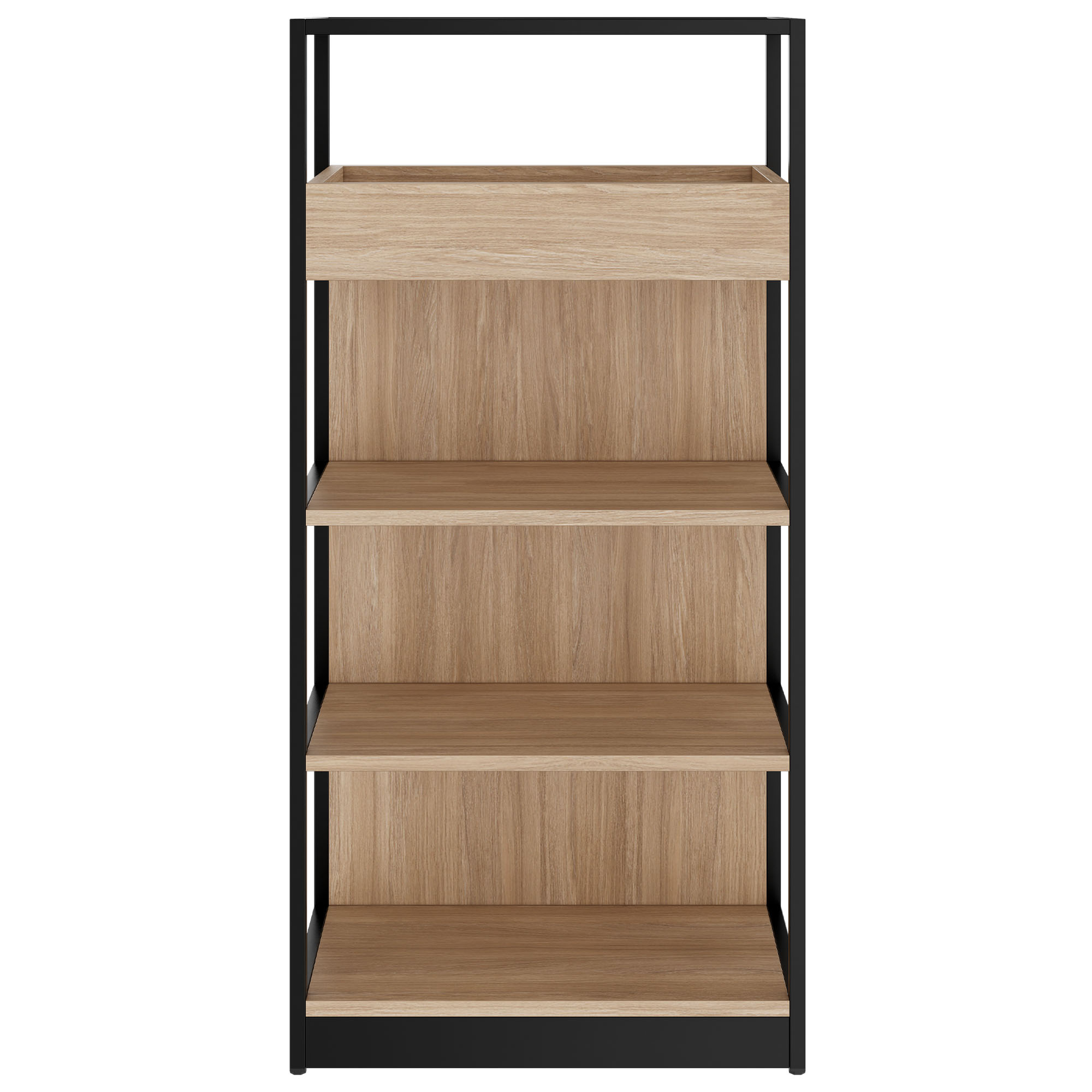 ATELLA Regalschrank | 4 OH, 800 x 1610 mm, Bernsteineiche - 2 Main Image