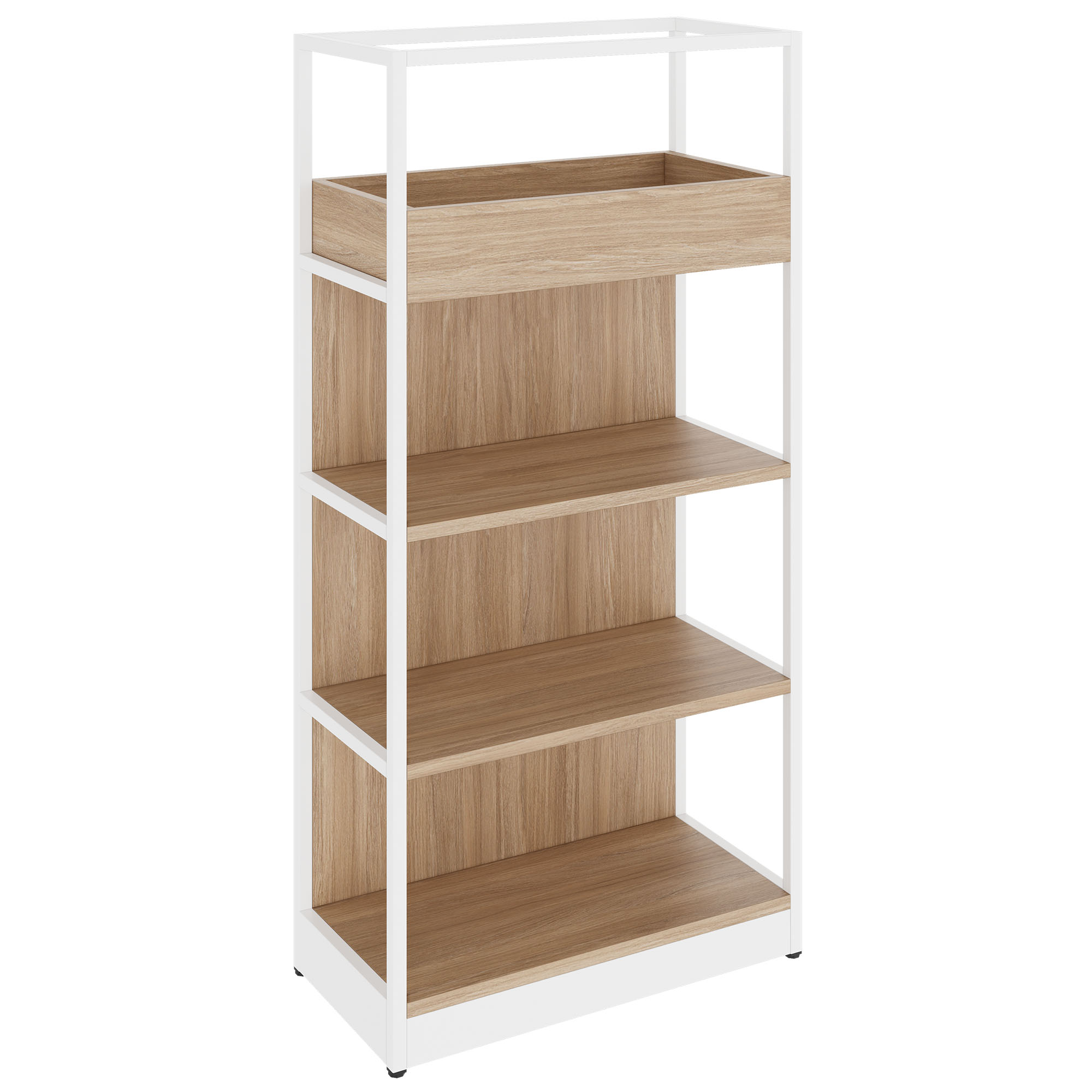 ATELLA Shelving unit | 4 OH, 800 x 1610 mm, Amber Oak - 1 Main Image