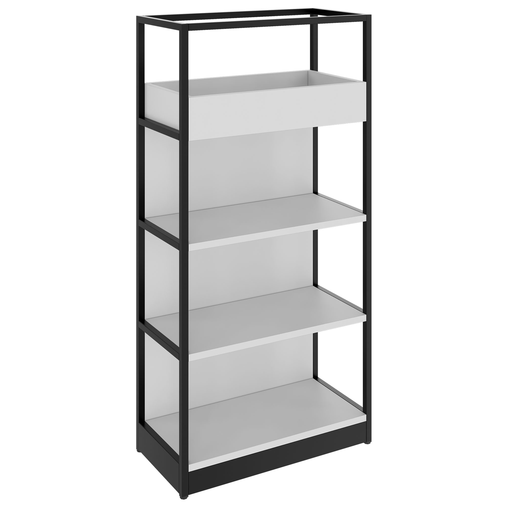 ATELLA Armoire d'étagère | 4 oh, 800 x 1610 mm, gris perlé - 1 Main Image