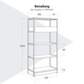ATELLA Armoire d'étagère | 4 oh, 800 x 1610 mm, gris perlé - 9 Thumbnail Image