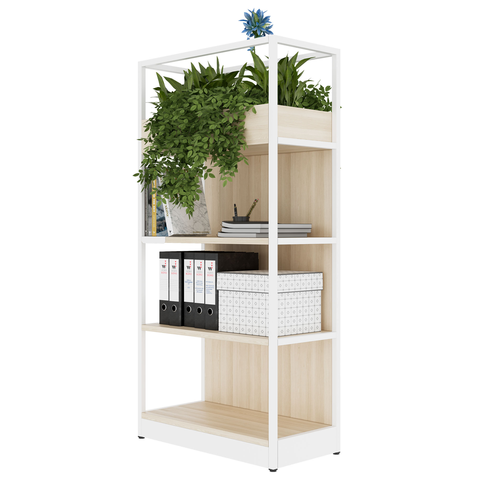 ATELLA shelf cabinet | 4 OH, 800 x 1610 mm, sand ash - 3 Main Image