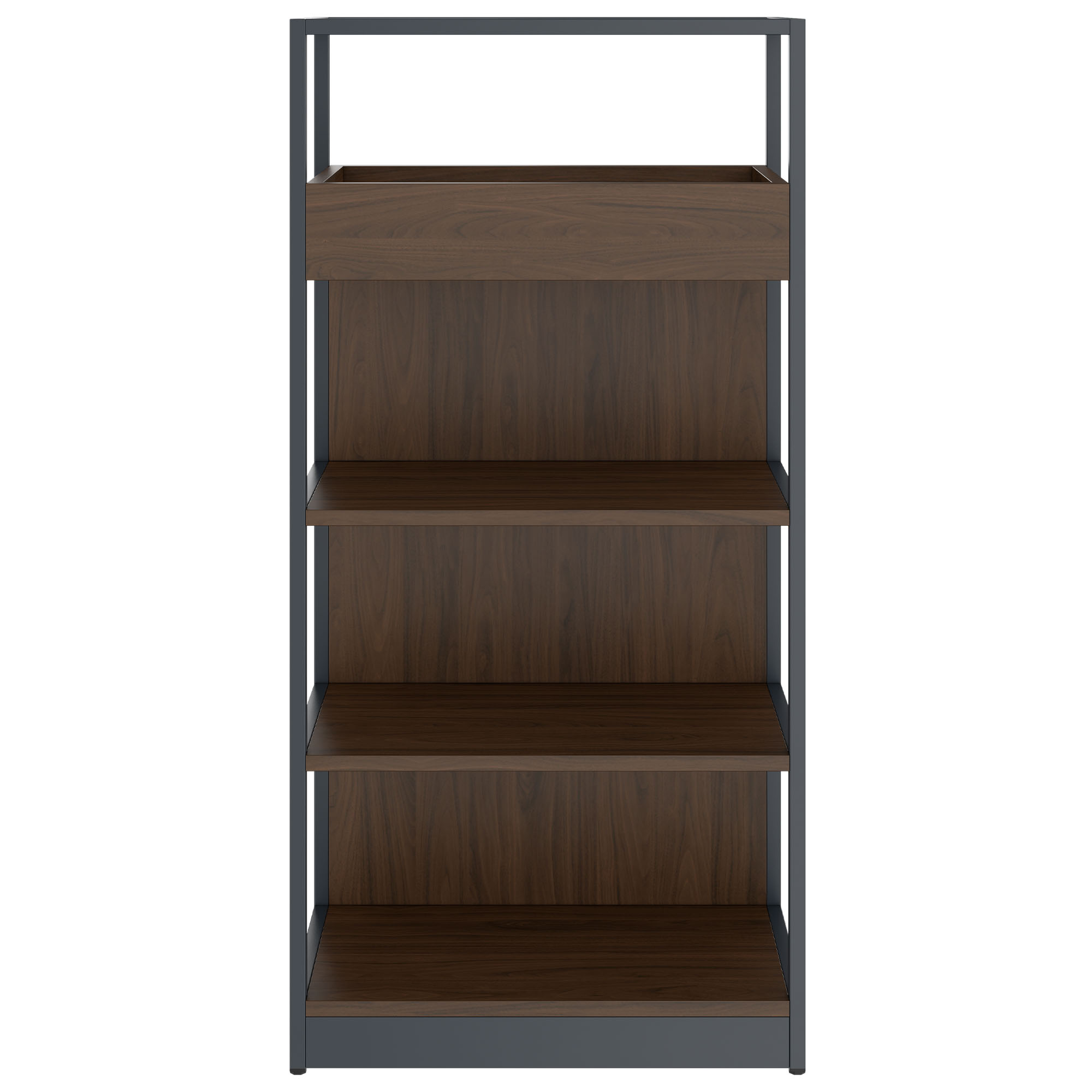 ATELLA shelf cabinet | 4 OH, 800 x 1610 mm, walnut - 2 Main Image