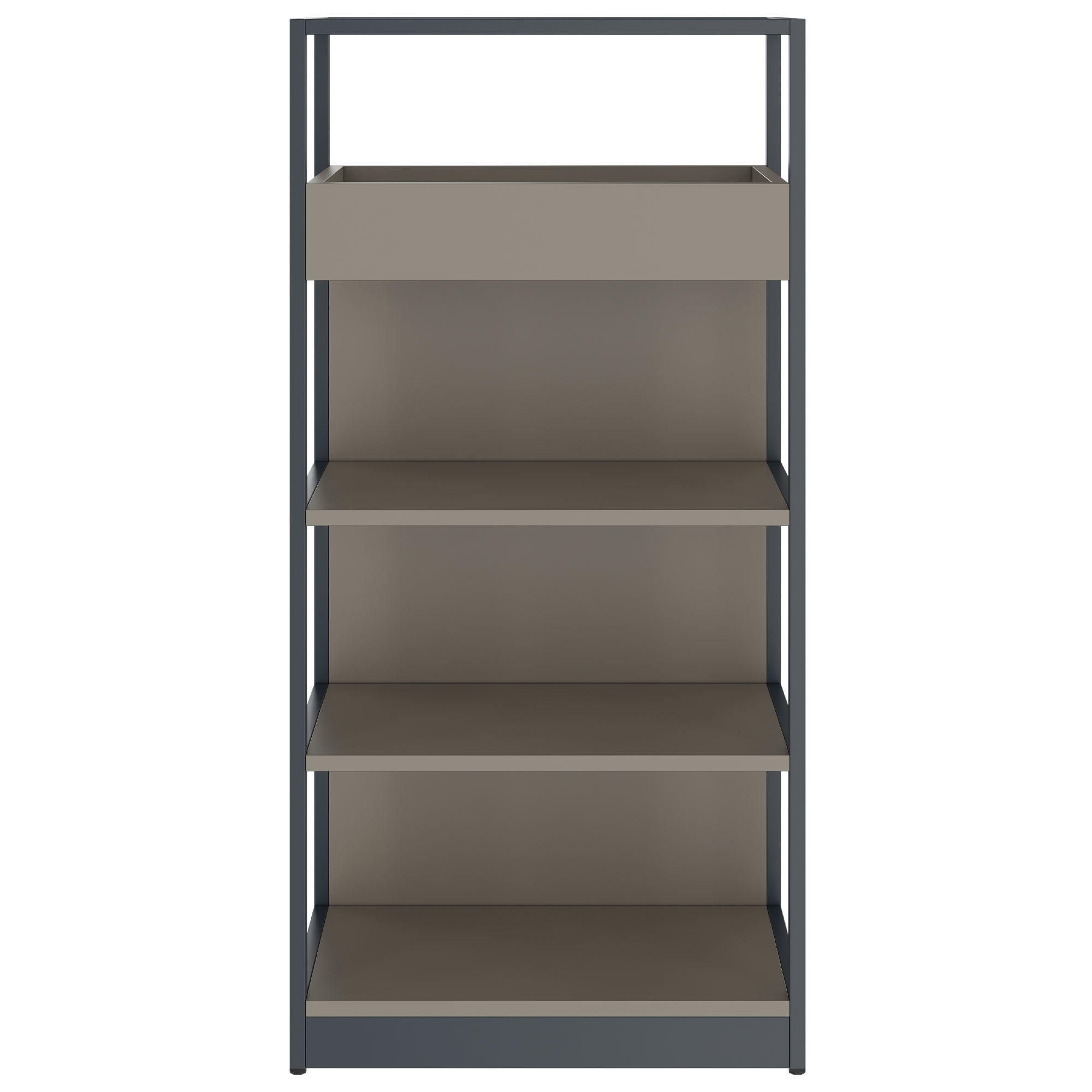 ATELLA shelf cabinet | 4 OH, 800 x 1610 mm, Cubanite gray - 2 Main Image