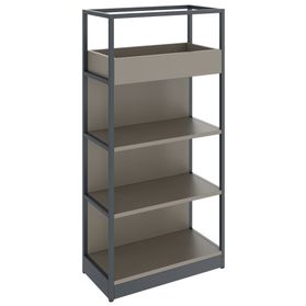 ATELLA Regalschrank | 4 OH, 800 x 1610 mm, Cubanitgrau