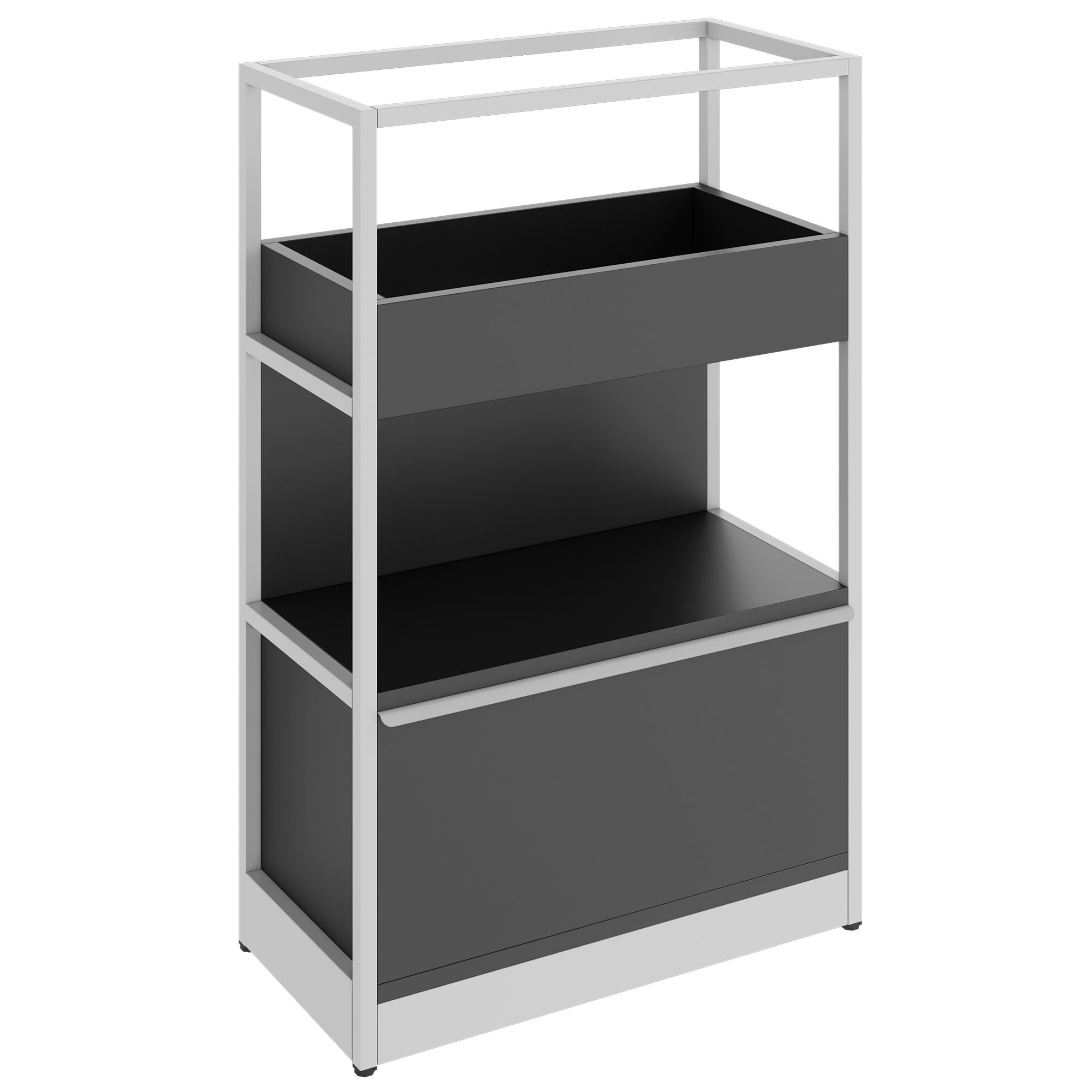 ATELLA Regalschrank | 3 OH, 800 x 1255 mm, Anthrazit - 1 Main Image