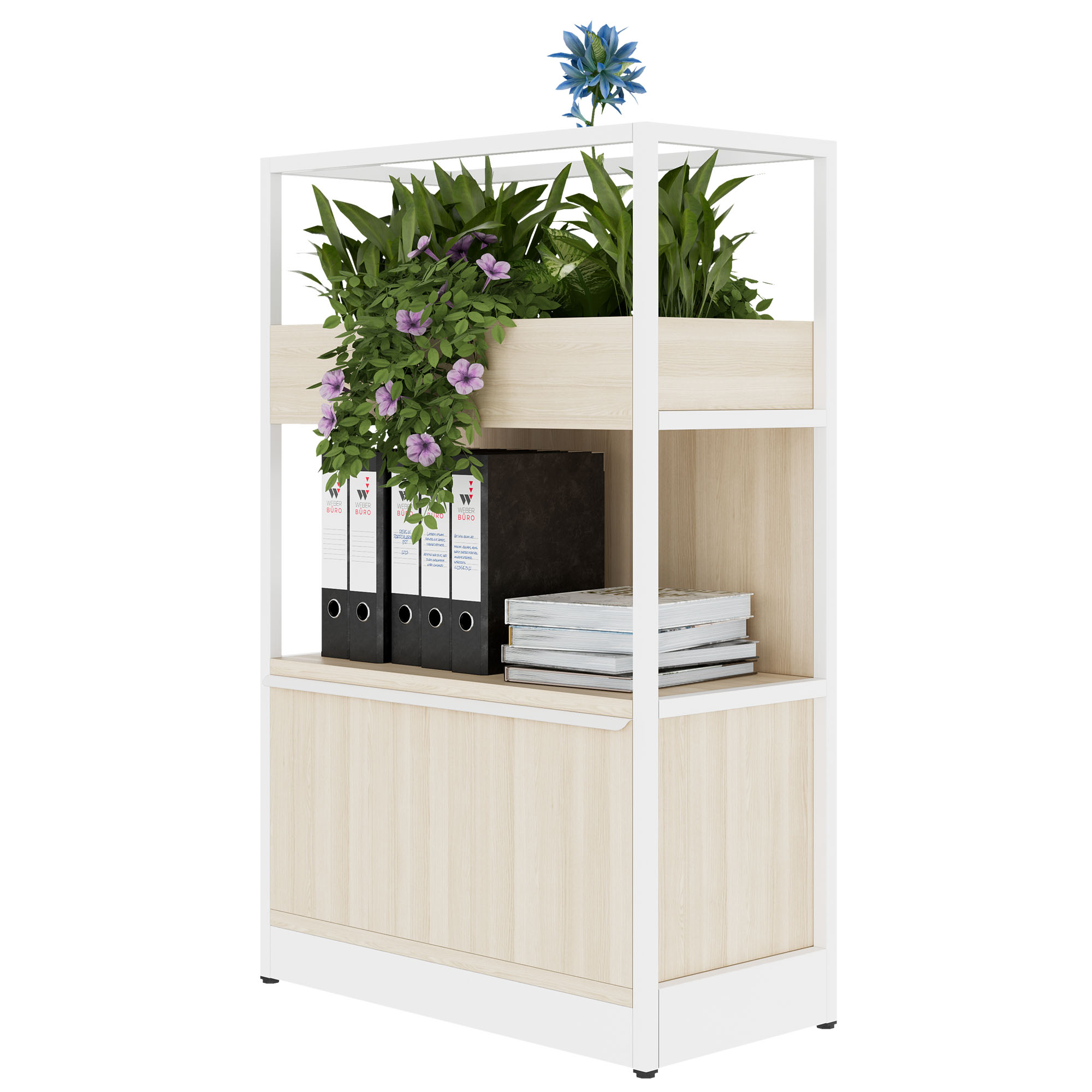 ATELLA Shelving unit | 3 SH, 800 x 1255 mm, sand ash - 3 Main Image