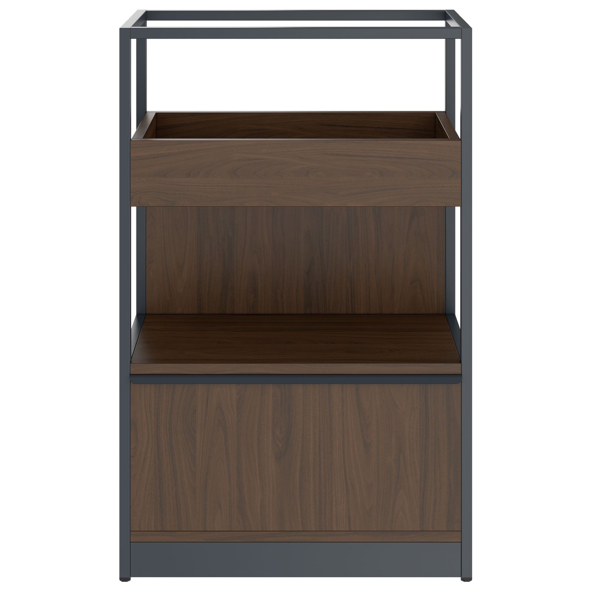 ATELLA Cabinet scaffale | 3 OH, 800 x 1255 mm, noce - 2 Main Image