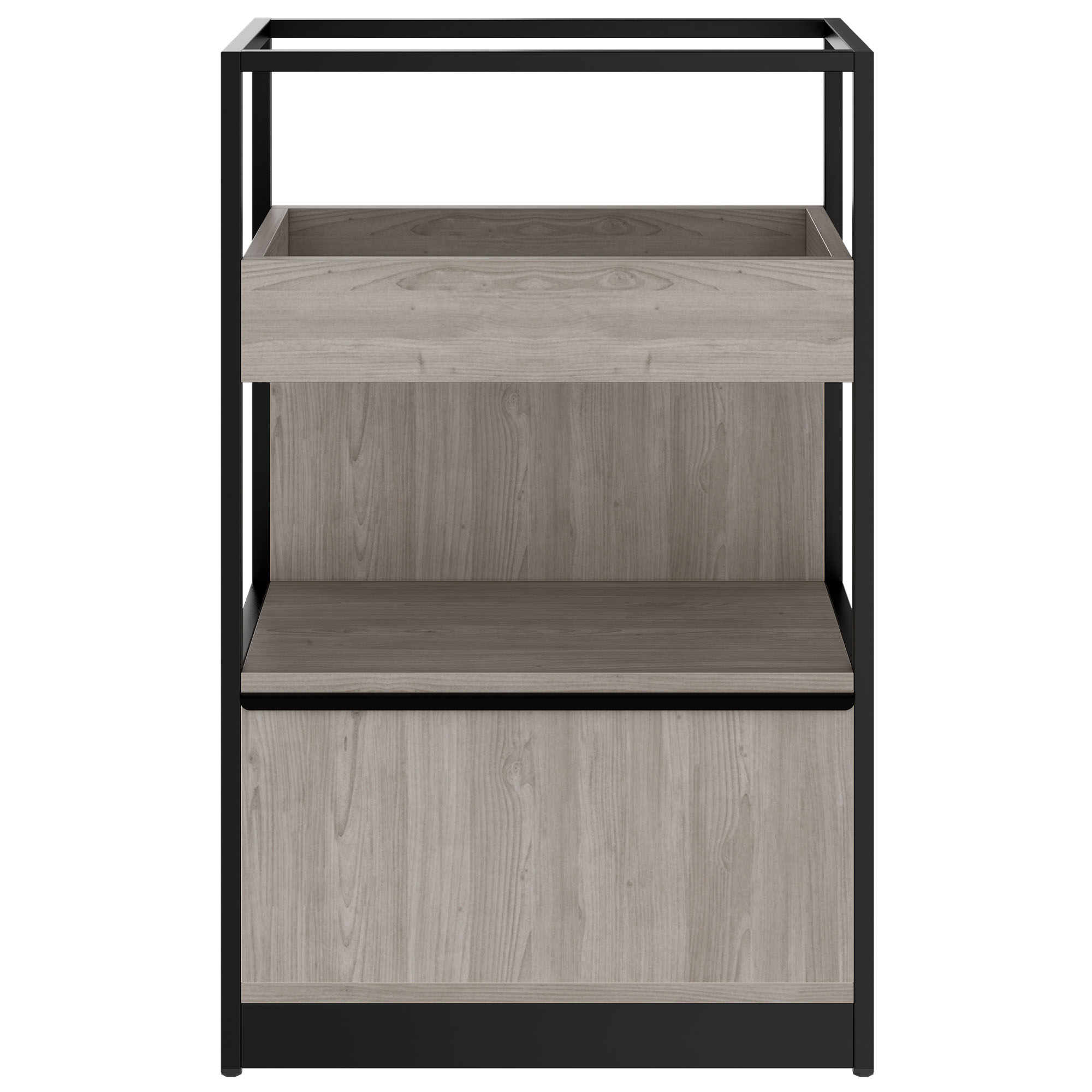 ATELLA shelf cabinet | 3 OH, 800 x 1255 mm, gray northern oak - 2 Main Image