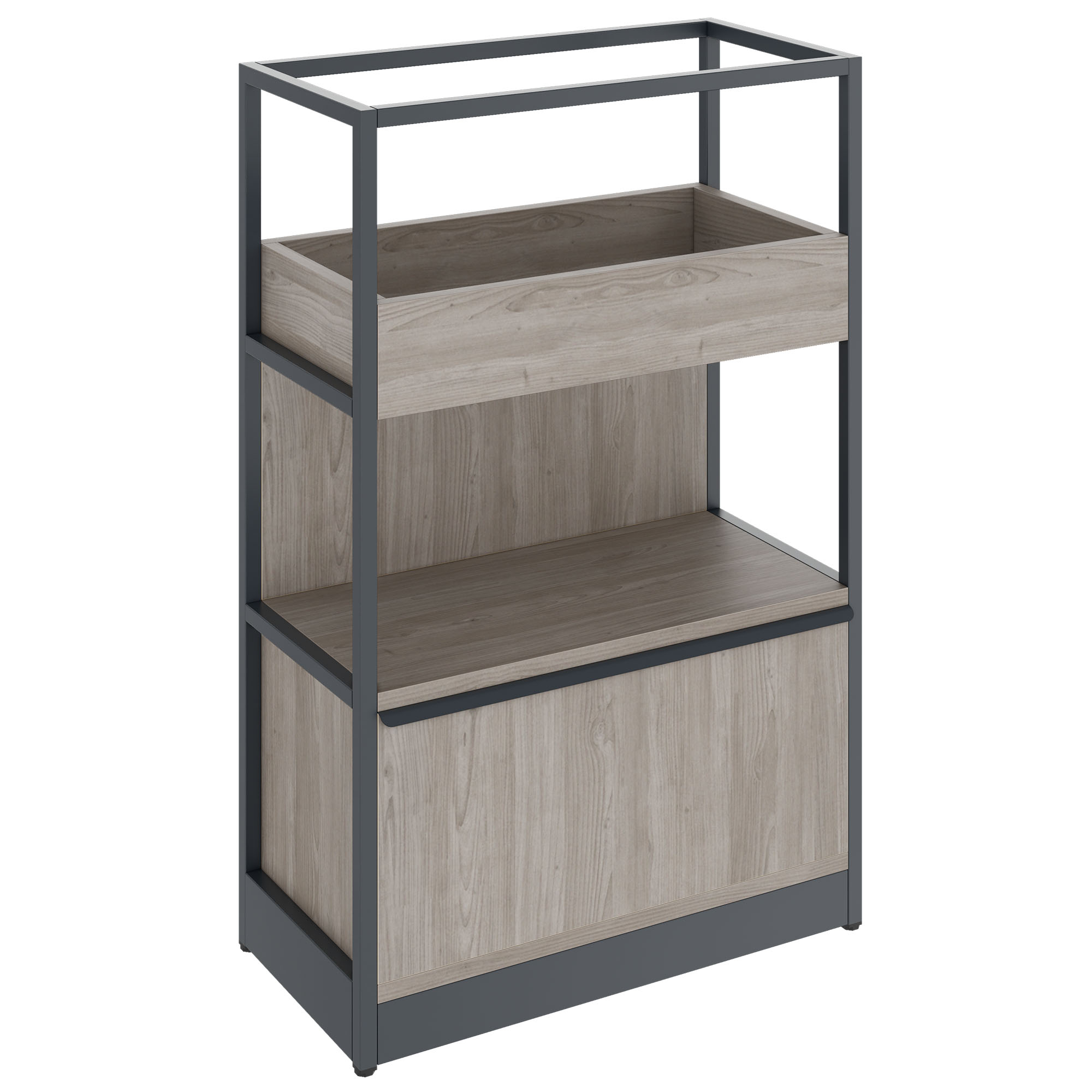 ATELLA Shelving unit | 3 SH, 800 x 1255 mm, North oak gray - 1 Main Image