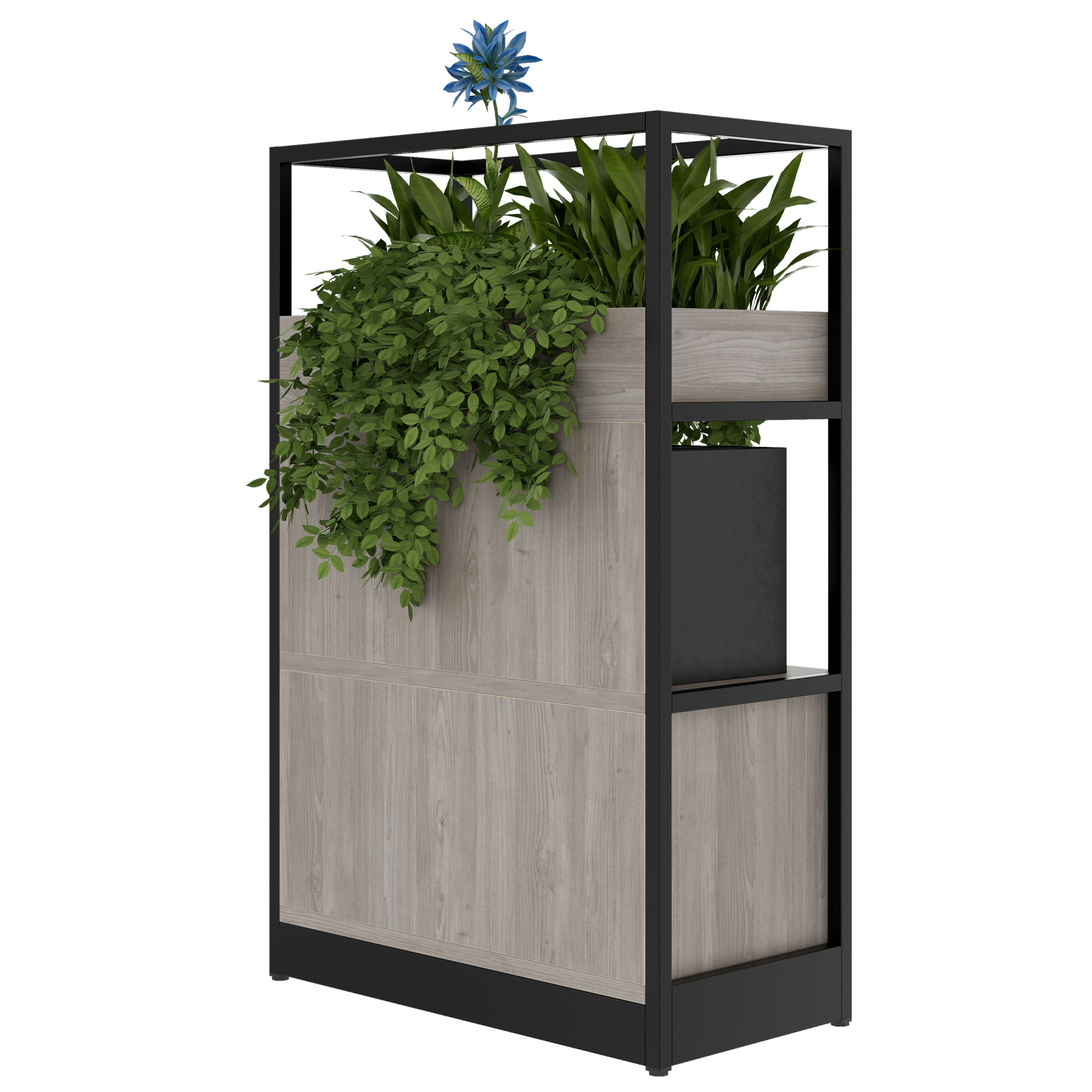 ATELLA shelf cabinet | 3 OH, 800 x 1255 mm, gray northern oak - 4 Main Image