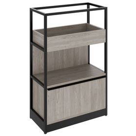 ATELLA Regalschrank | 3 OH, 800 x 1255 mm, Nordeiche grau